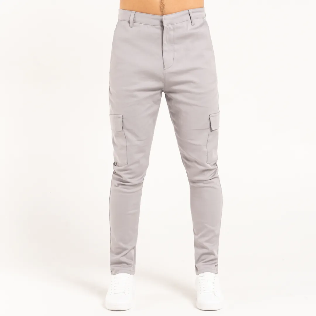 Felipe Cargo Pants - Light Grey sold by be inspired product image thumbnail 3