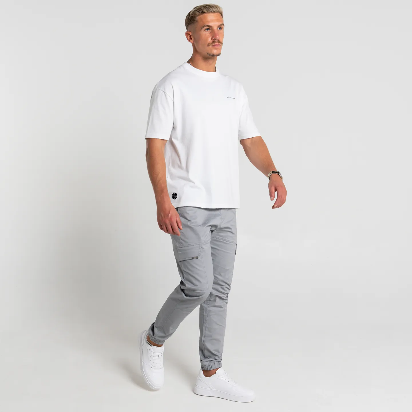 Rivero Cargo Pants - Light Grey sold by be inspired product image thumbnail 2