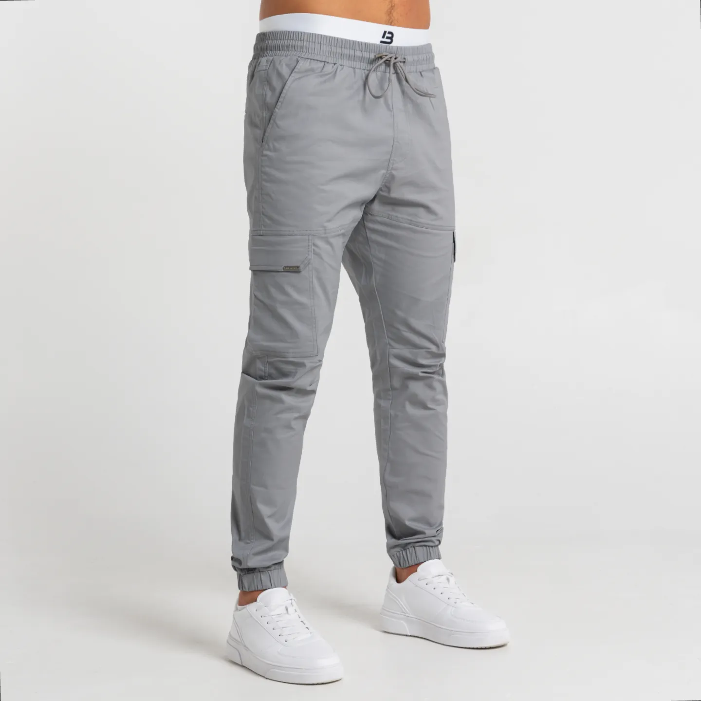 Rivero Cargo Pants - Light Grey sold by be inspired