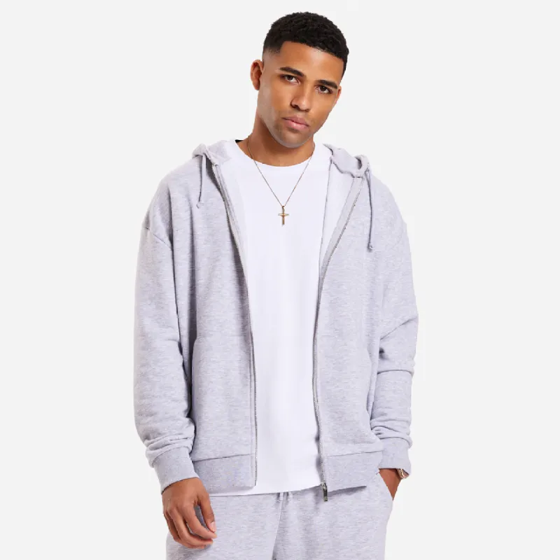 Minimal Hoodie - Grey Marl sold by be inspired