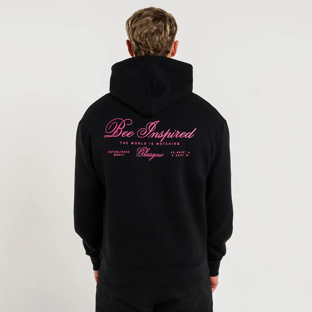 Olise Hoodie - Black/Pink sold by be inspired