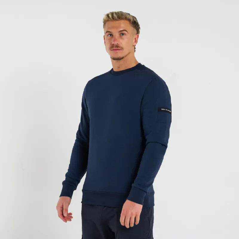Hartley Crew Sweater - Dark Navy sold by be inspired