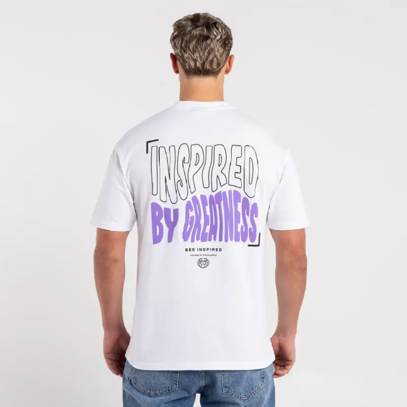 Aguirre T-Shirt - White/Purple sold by be inspired