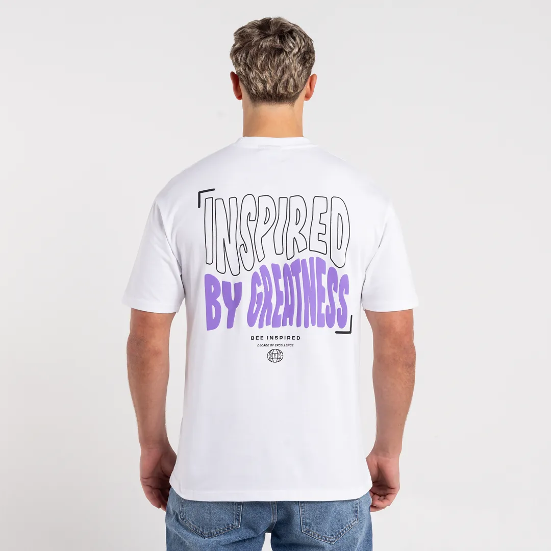 Aguirre T-Shirt - White/Purple sold by be inspired