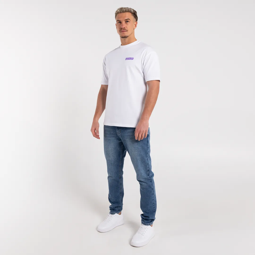 Aguirre T-Shirt - White/Purple sold by be inspired product image thumbnail 2