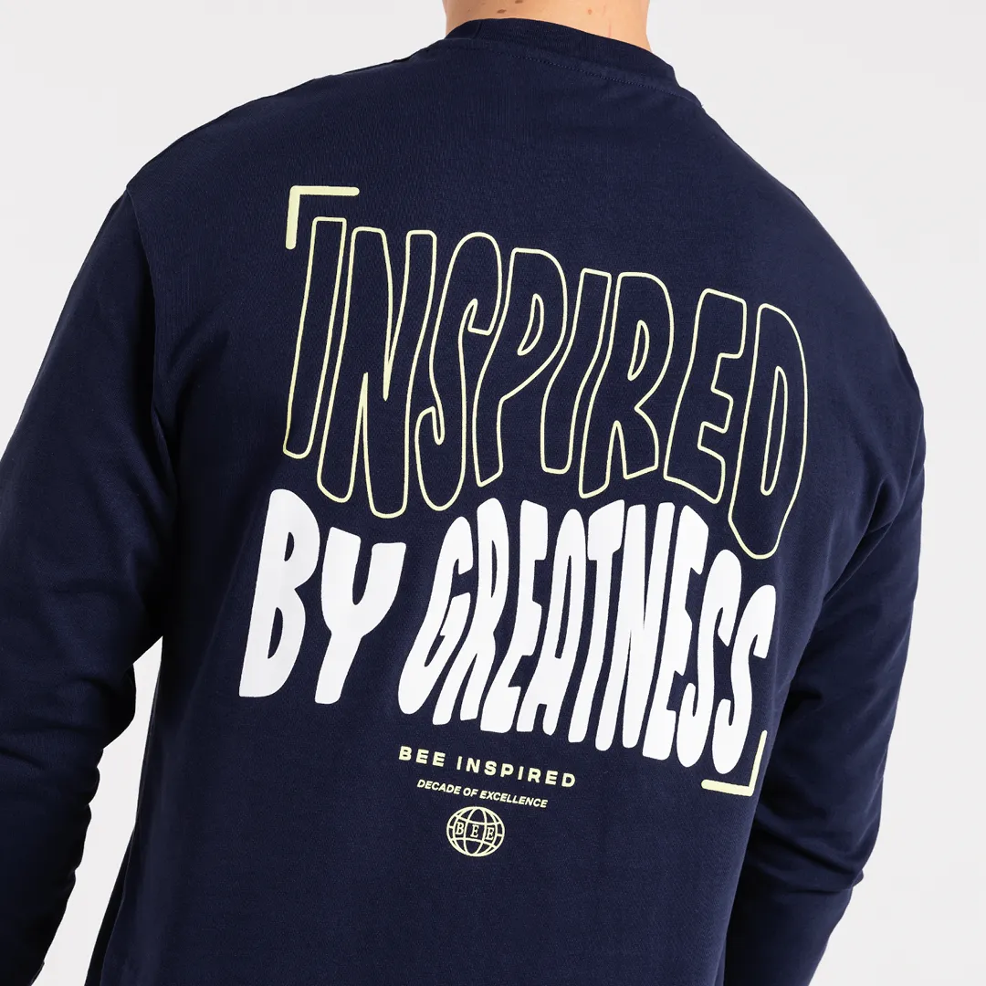 Aguirre Long Sleeve T-Shirt - Navy sold by be inspired product image thumbnail 5