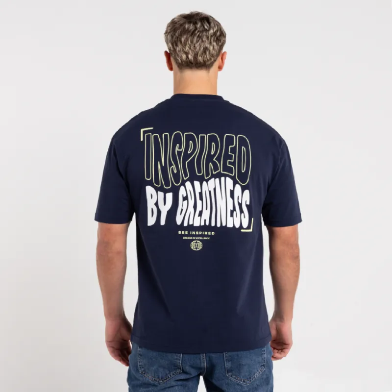 Aguirre T-Shirt - Navy sold by be inspired