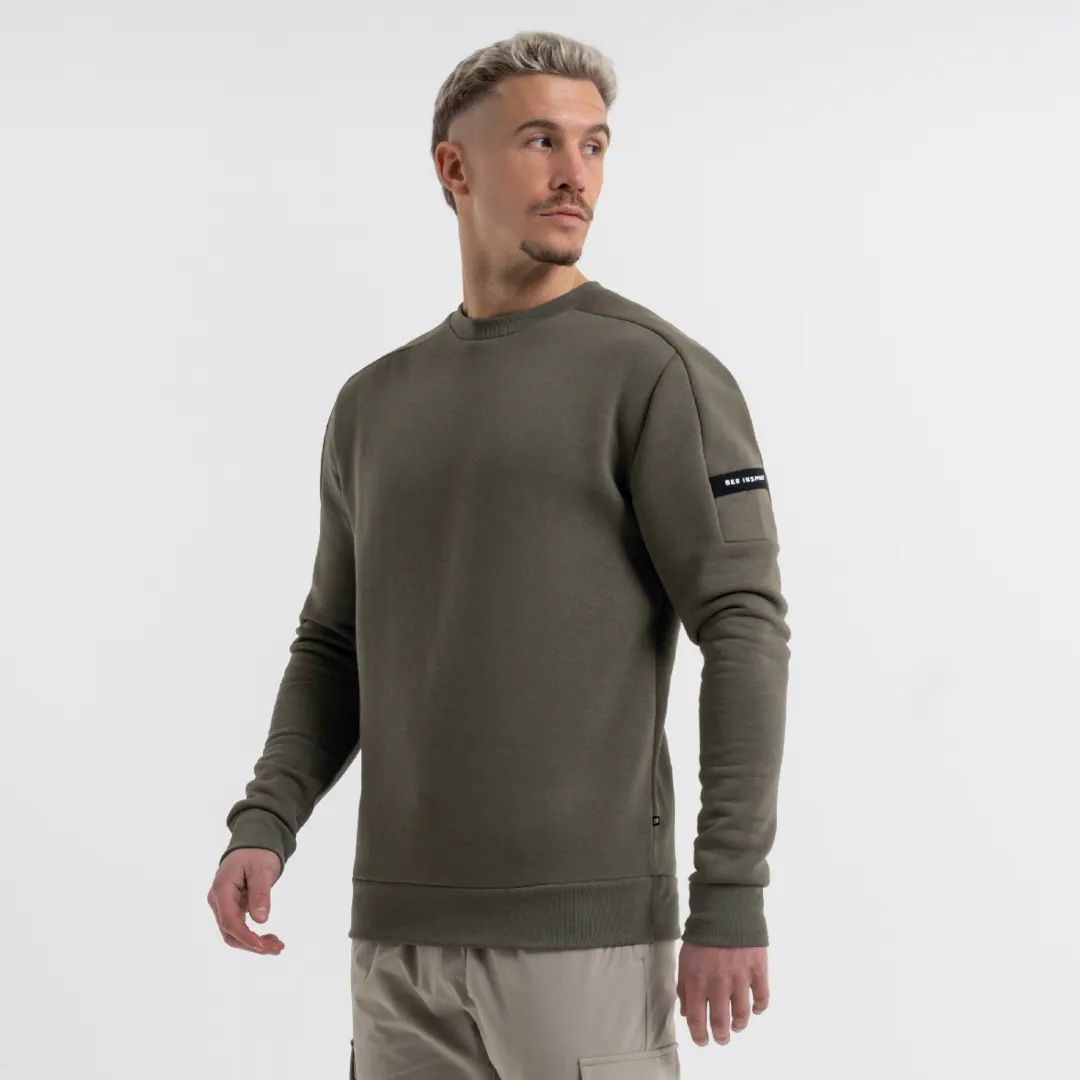Hartley Crew Sweater - Khaki sold by be inspired