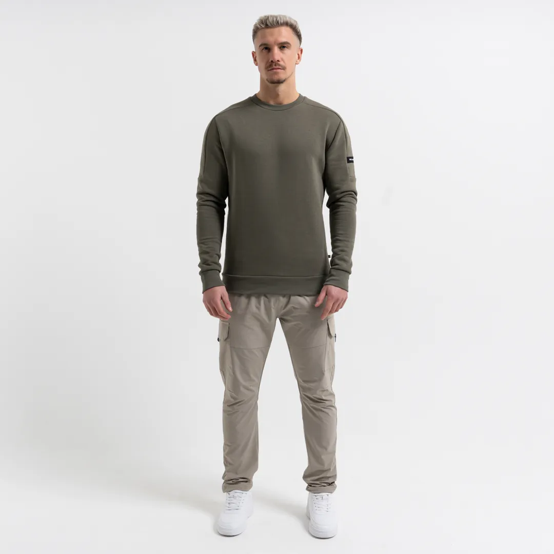 Hartley Crew Sweater - Khaki sold by be inspired product image thumbnail 2