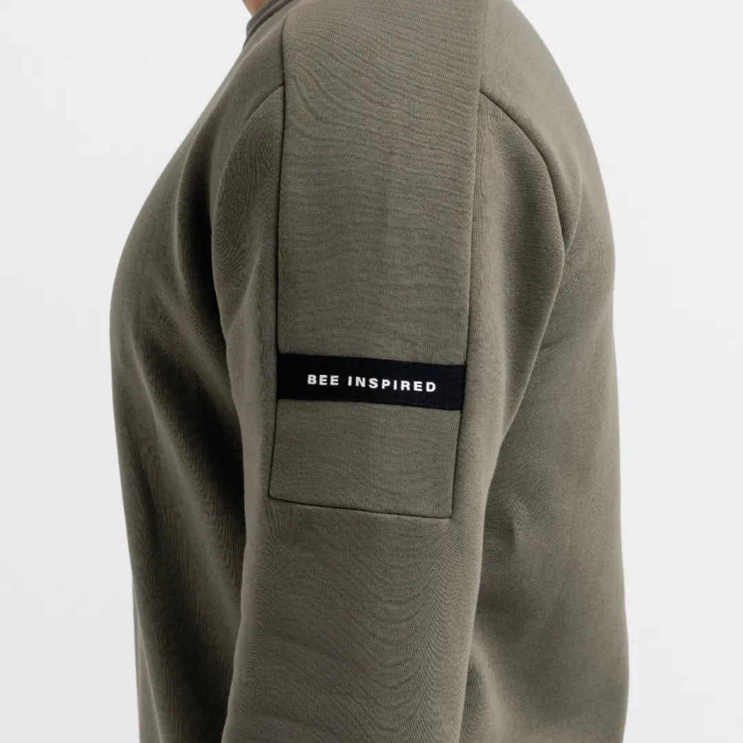 Hartley Crew Sweater - Khaki sold by be inspired product image thumbnail 3