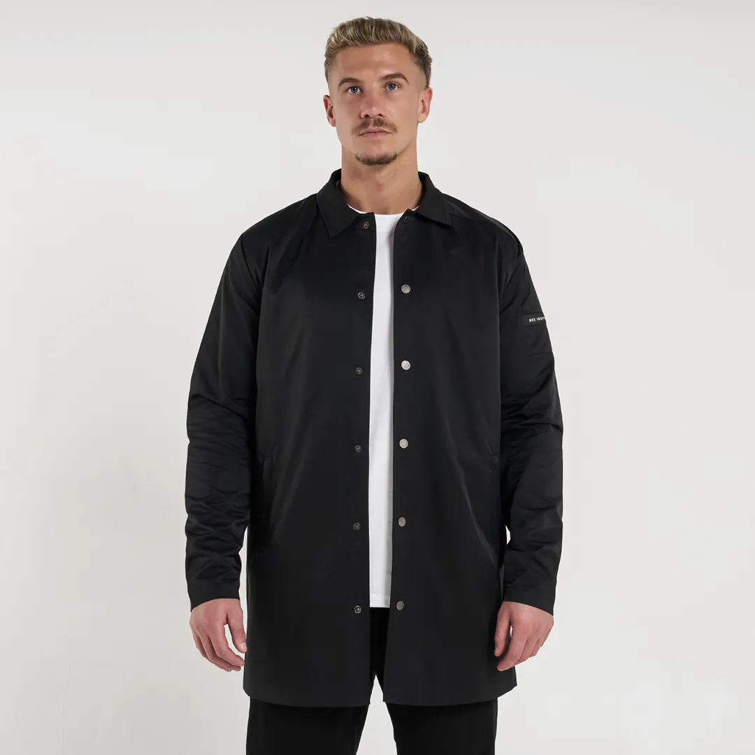 Hanley Trench Coat - Black sold by be inspired