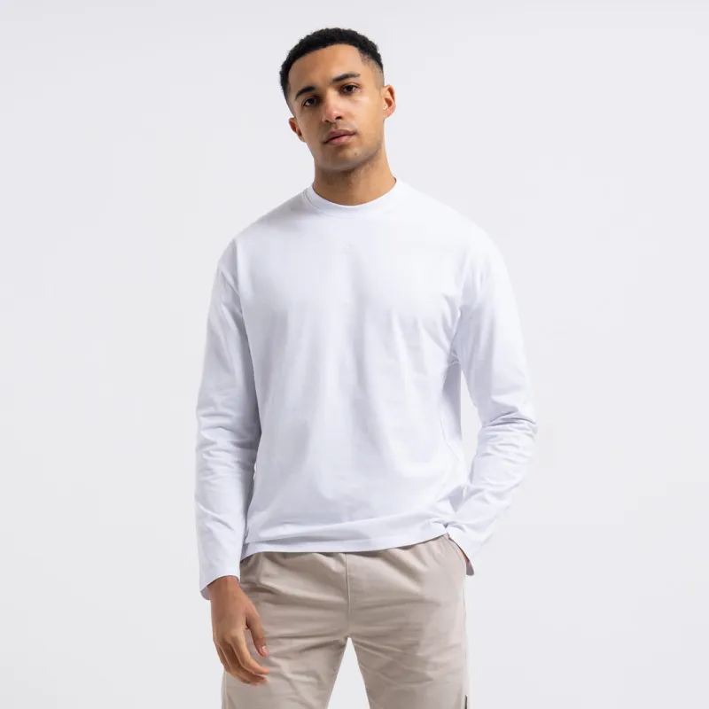 Barella Long Sleeve T-Shirt - White sold by be inspired
