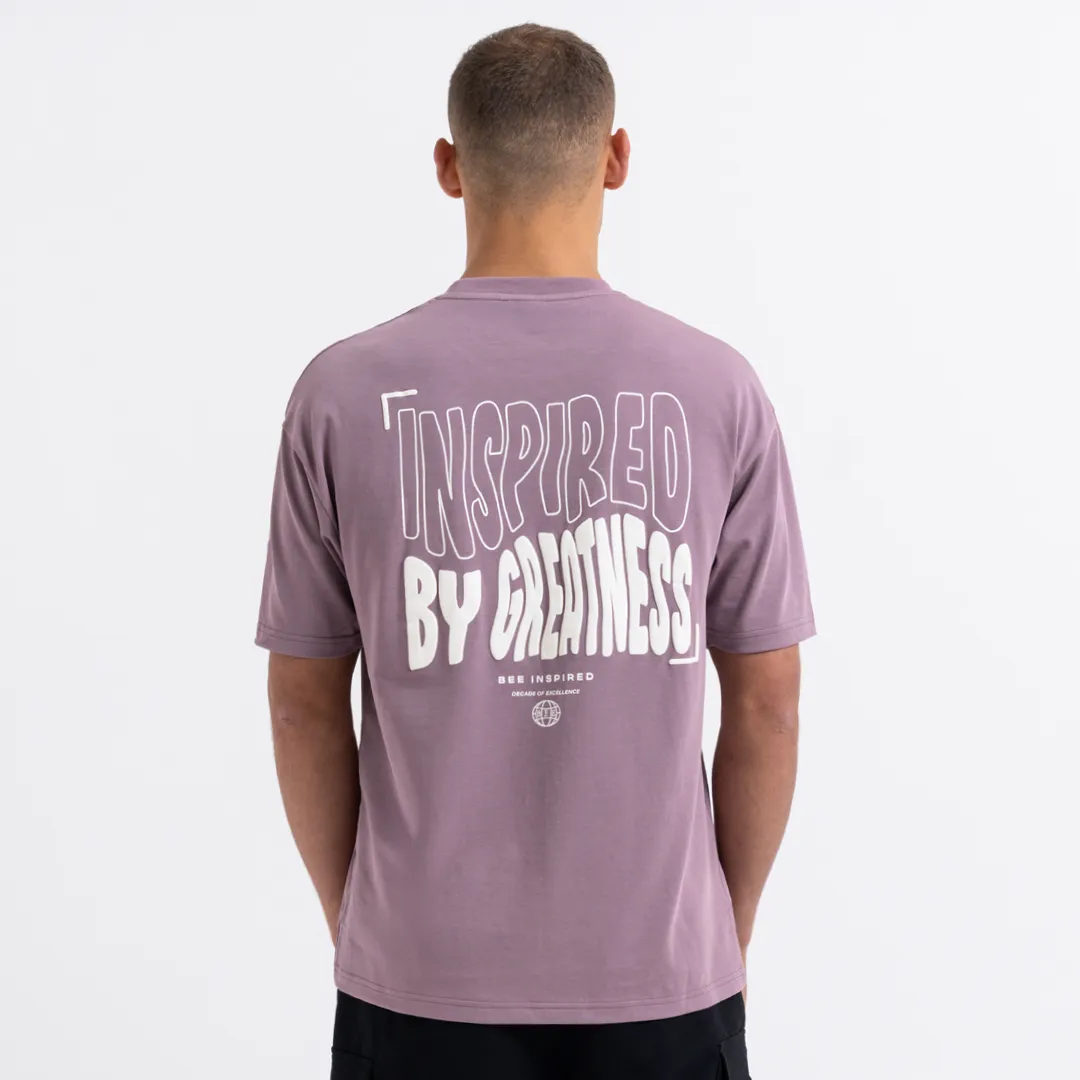 Aguirre T-Shirt - Mauve Dusk / White sold by be inspired