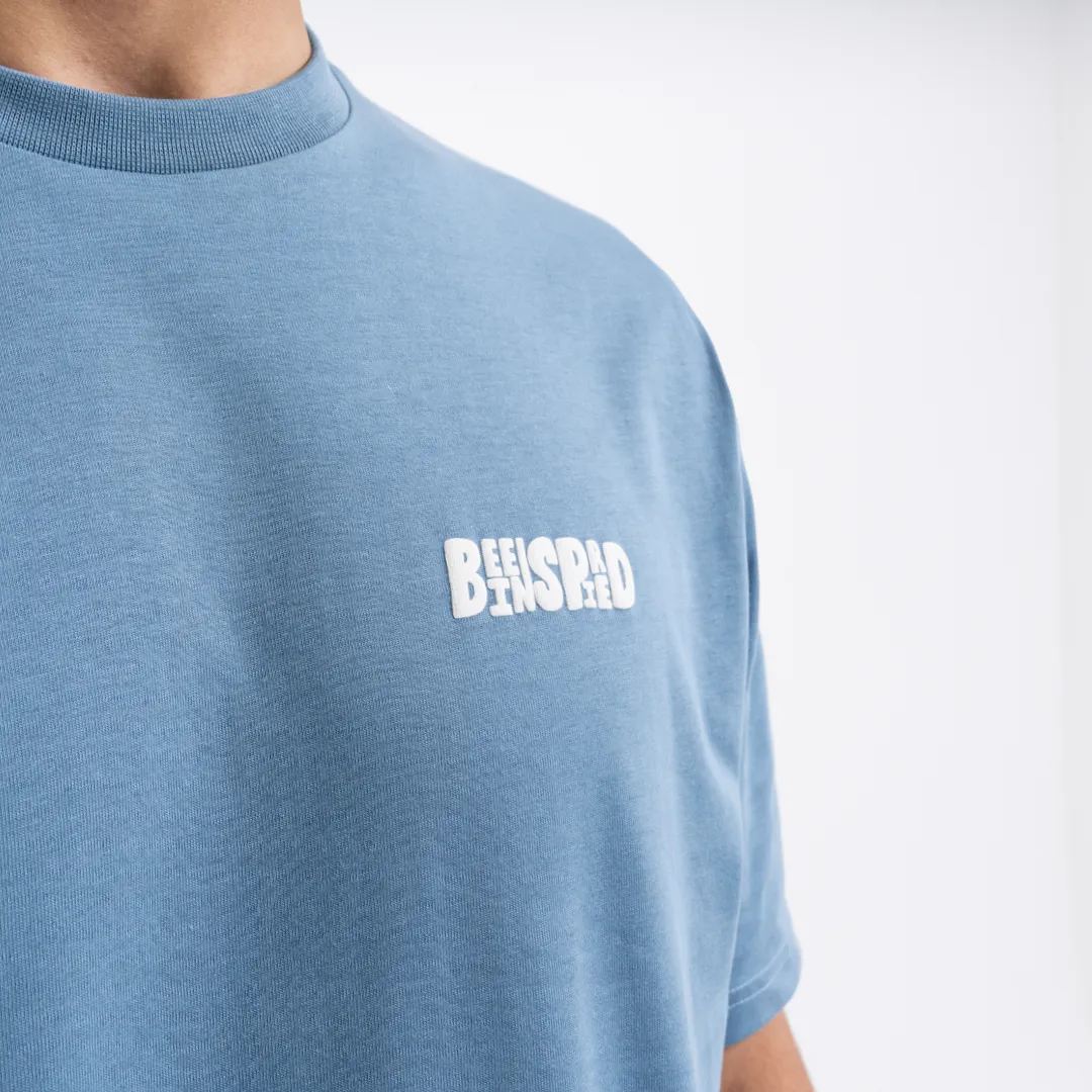 Aguirre T-Shirt - Dusky Blue/White sold by be inspired product image thumbnail 3
