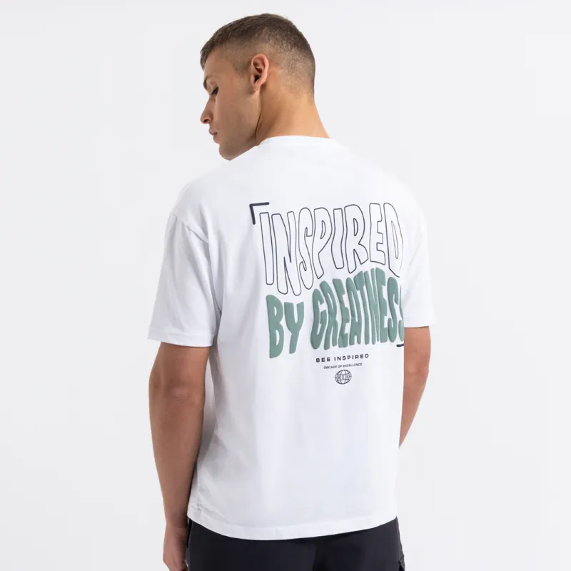 Aguirre T-Shirt - White/Sage sold by be inspired