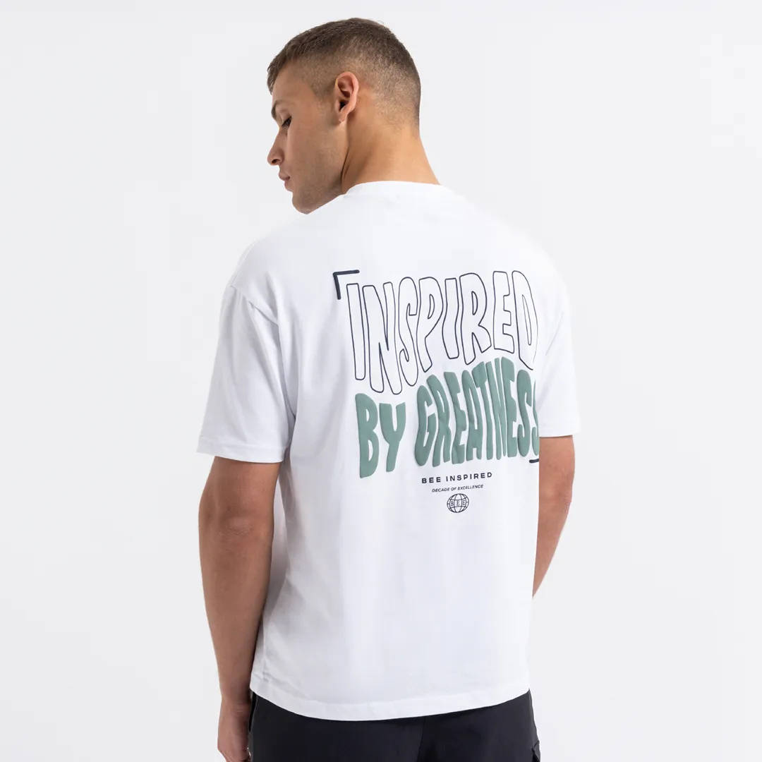 Aguirre T-Shirt - White/Sage sold by be inspired