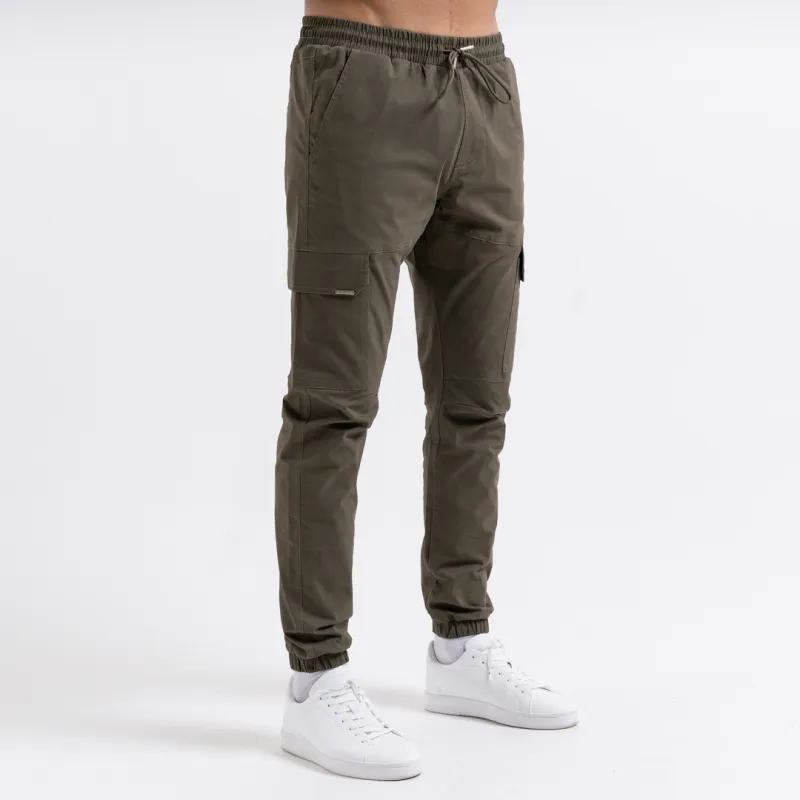 Rivero Cargo Pants - Khaki sold by be inspired