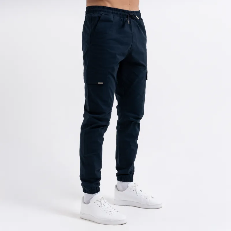 Rivero Cargo Pants - Dark Navy sold by be inspired