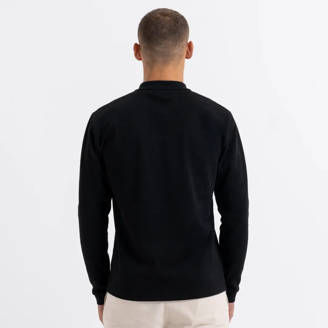 Demme Long Sleeve Polo Shirt - Black sold by be inspired product image thumbnail 3