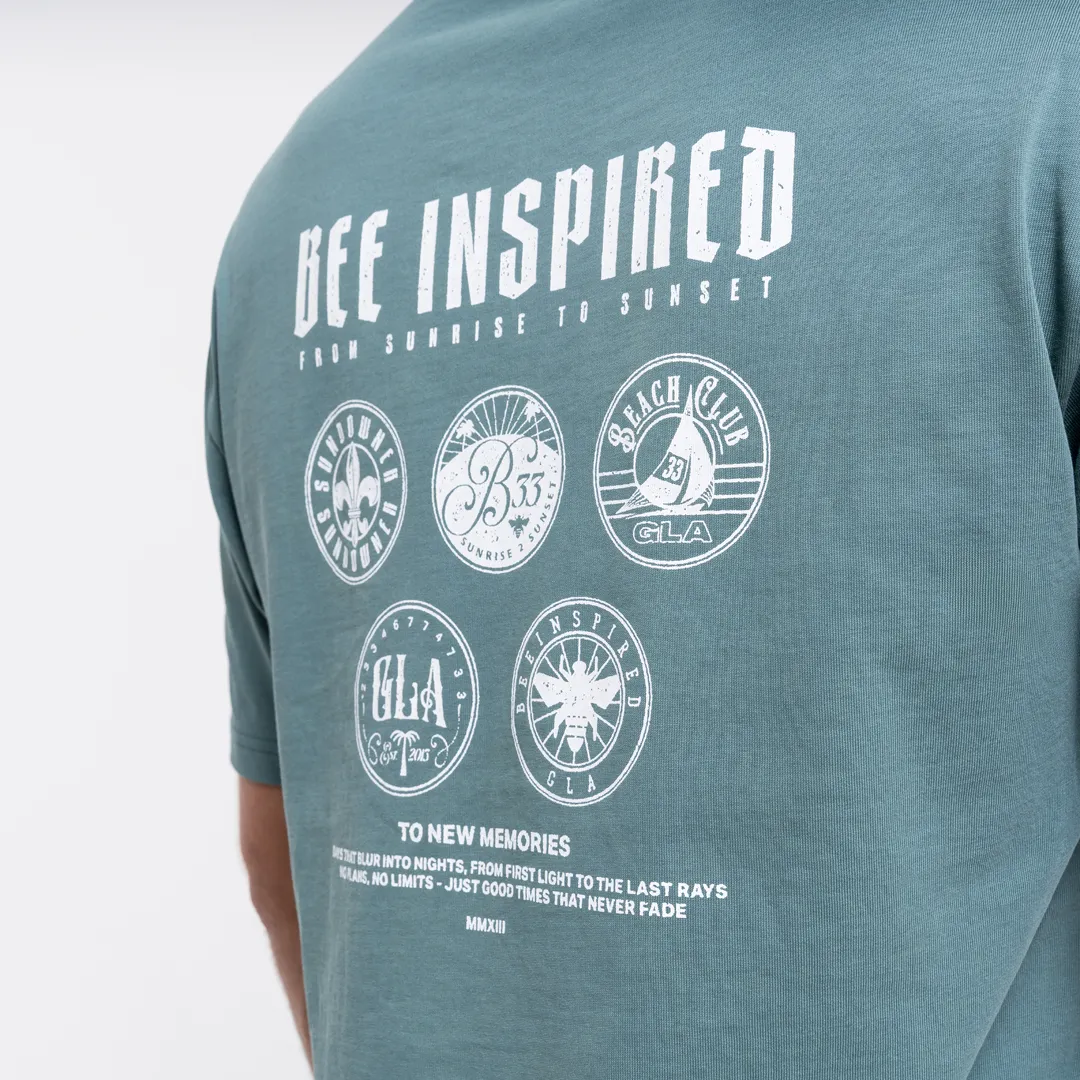 Grealish T-shirt - Teal Dusk sold by be inspired product image thumbnail 4