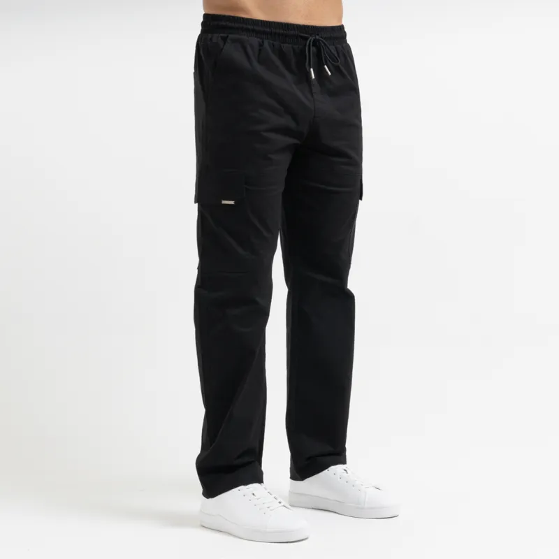 Rivero Relaxed Cargo Pants - Black sold by be inspired