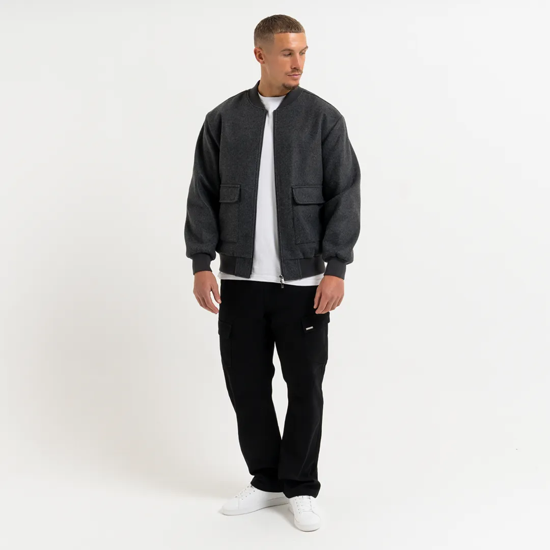Sibbick Bomber Jacket - Charcoal sold by be inspired product image thumbnail 2