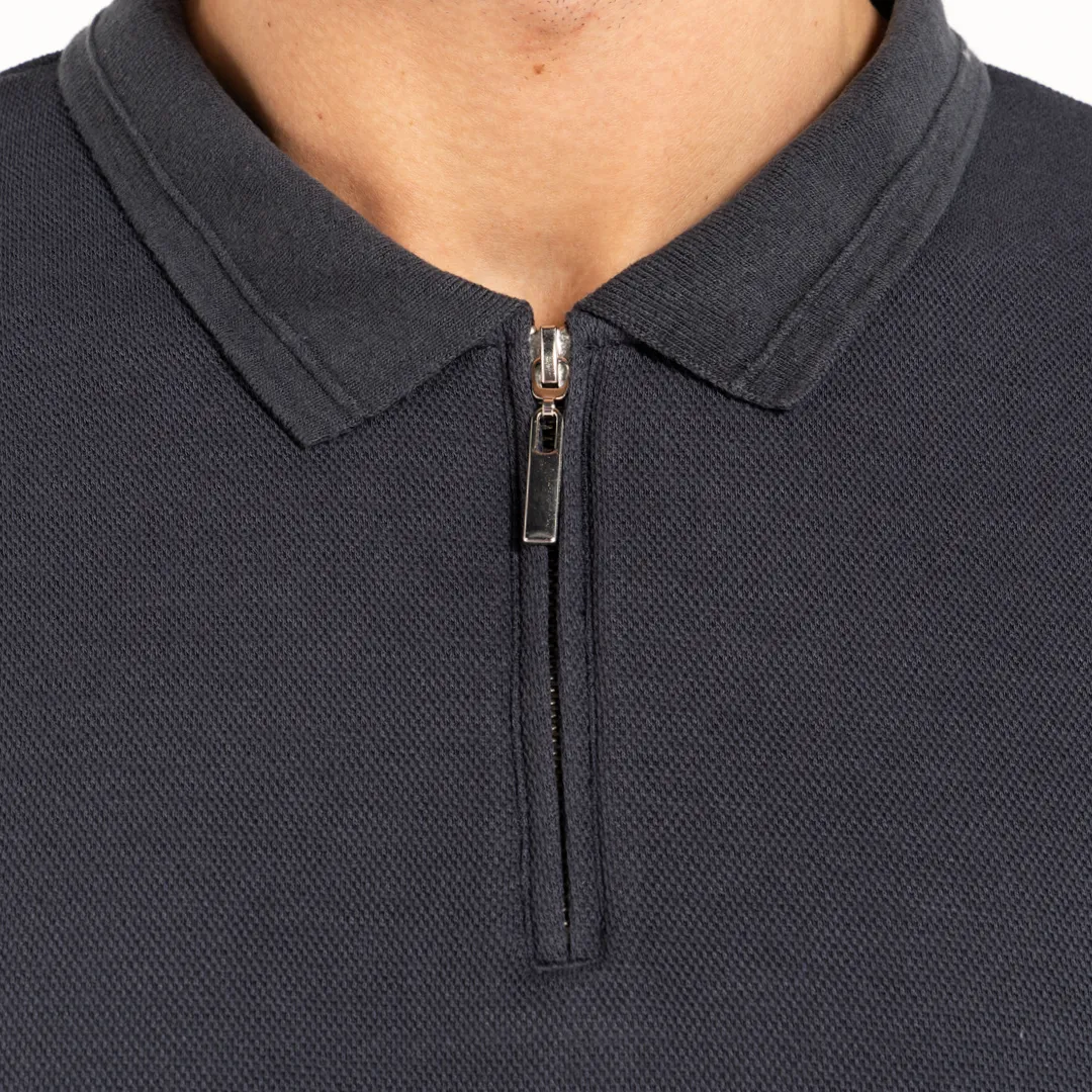 Felipe Polo Shirt - Charcoal sold by be inspired product image thumbnail 3