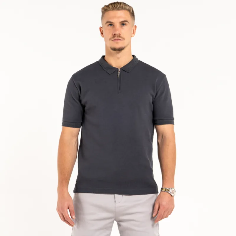 Felipe Polo Shirt - Charcoal made by be inspired
