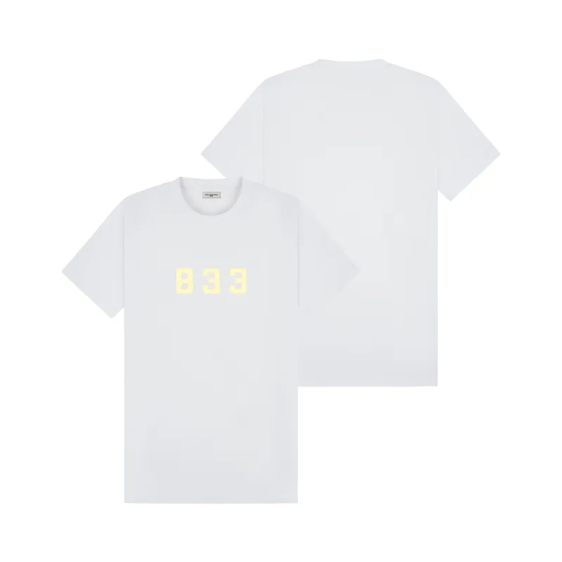 Recoba T-Shirt - White/Lemon Relaxed Fit made by be inspired