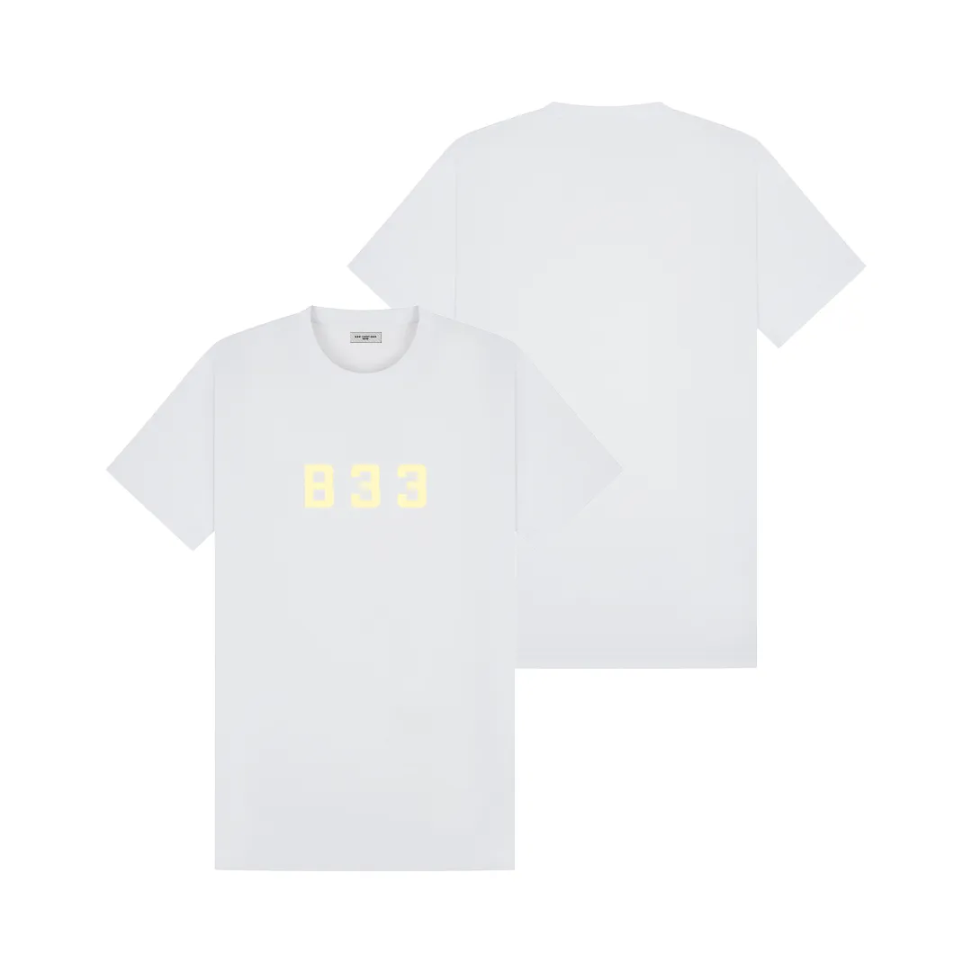 Recoba T-Shirt - White/Lemon Relaxed Fit sold by be inspired
