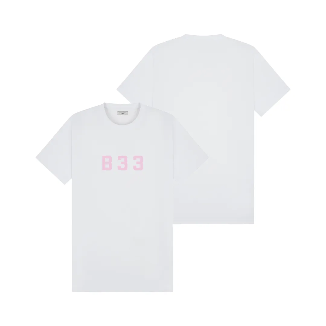 Recoba T-Shirt - White/Pink Relaxed Fit sold by be inspired
