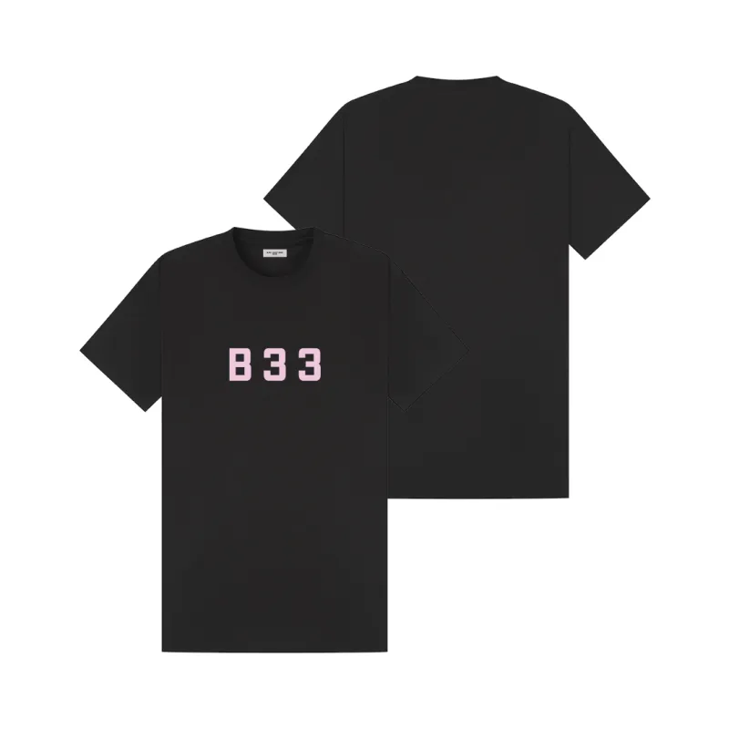 Recoba T-Shirt - Black/Pink Relaxed Fit made by be inspired