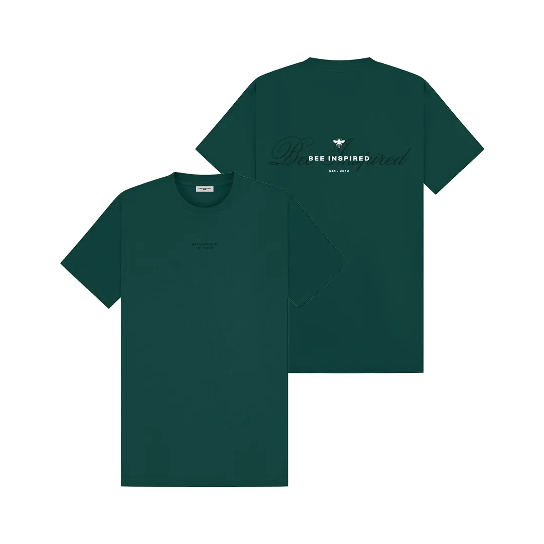 Ospina T-Shirt - Forest Green Relaxed Fit sold by be inspired