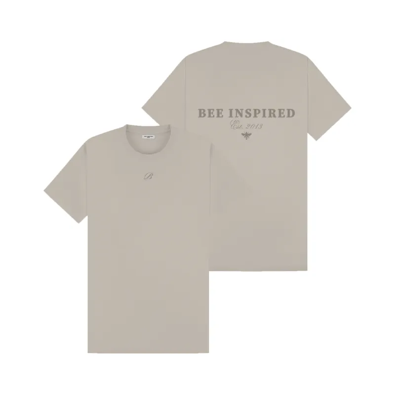 Isla T-Shirt - Stone Relaxed Fit made by be inspired