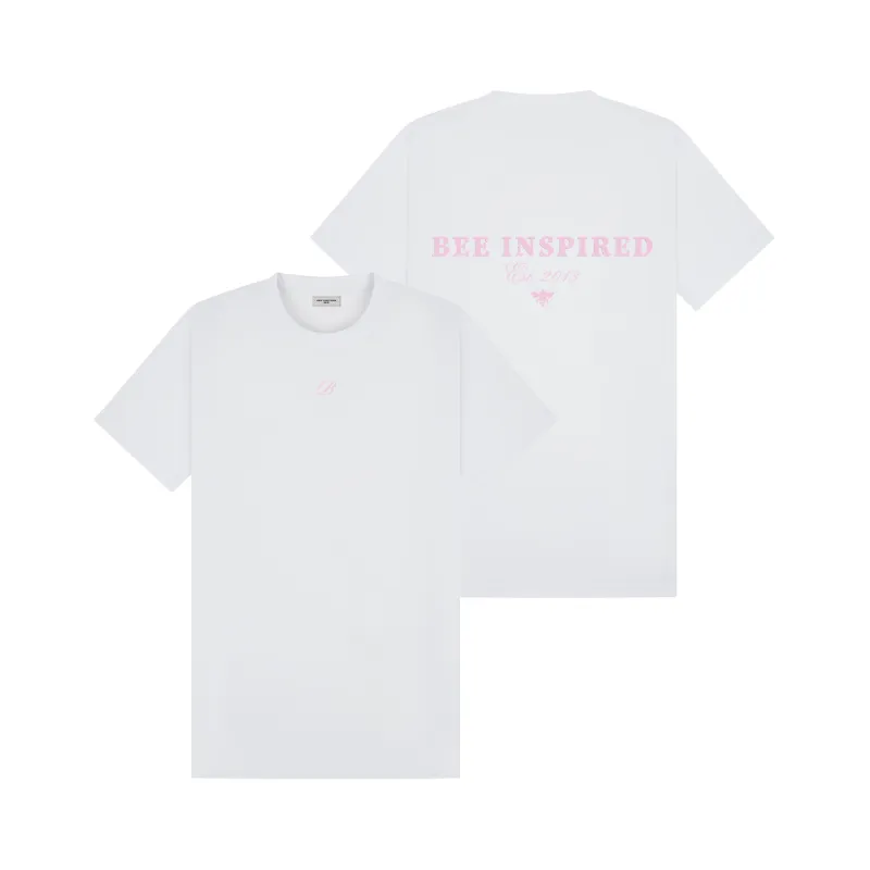 Isla T-Shirt - White Relaxed Fit made by be inspired