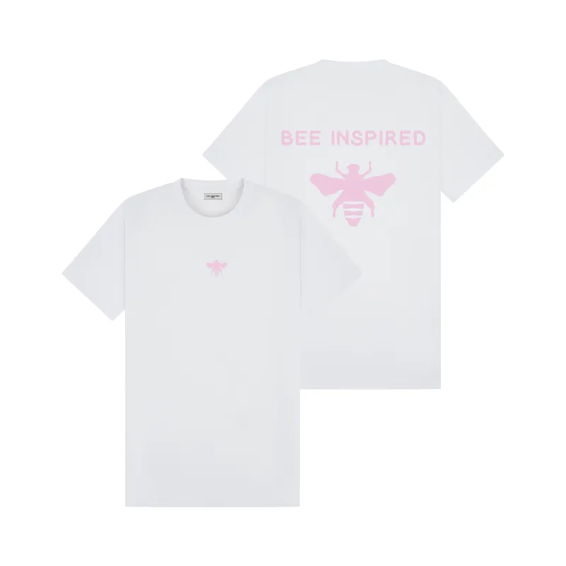Flores T-Shirt - White Relaxed Fit made by be inspired