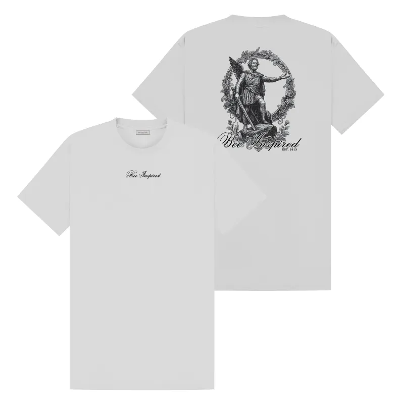 Mina T-Shirt - Light Grey Relaxed Fit made by be inspired