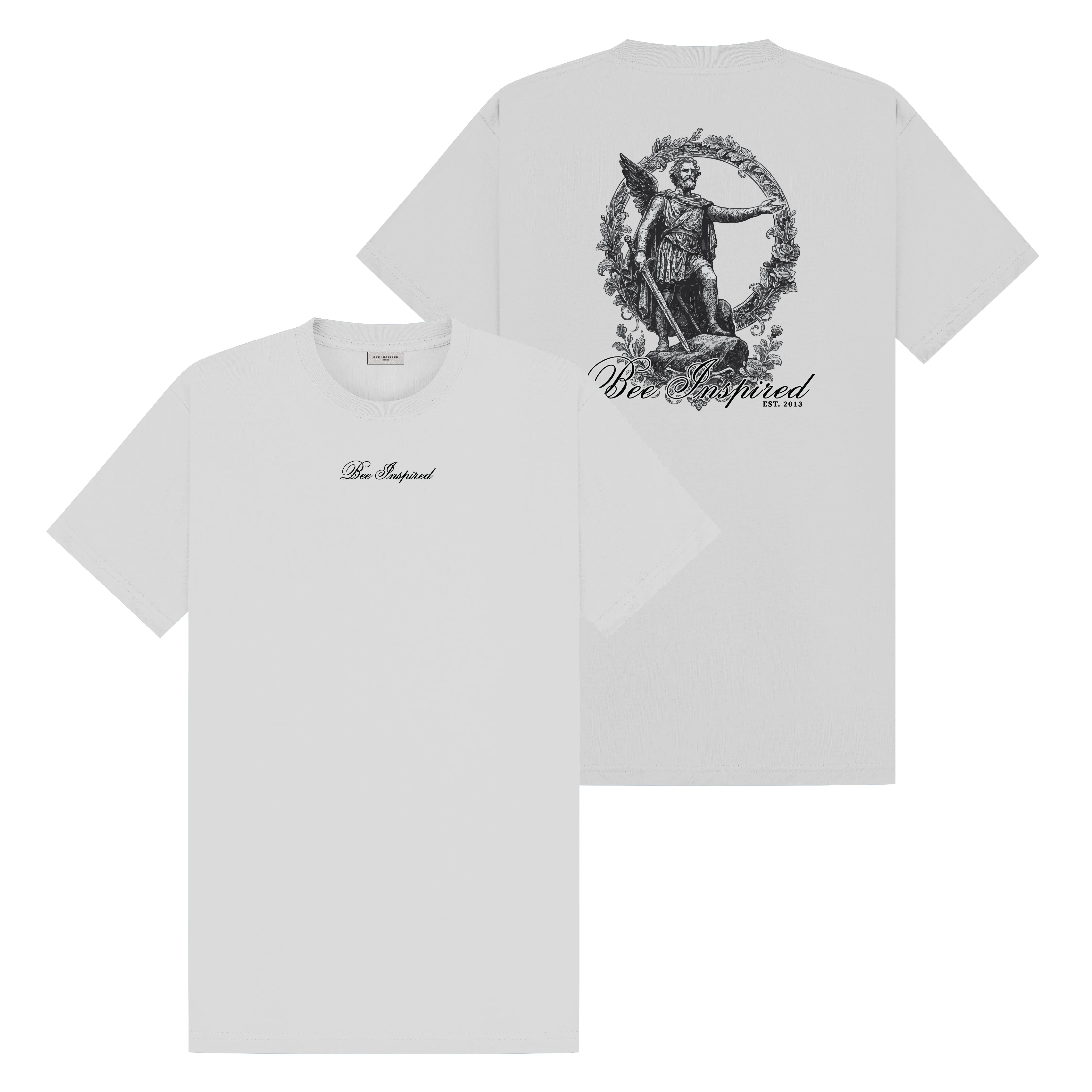 Mina T-Shirt - Light Grey Relaxed Fit sold by be inspired