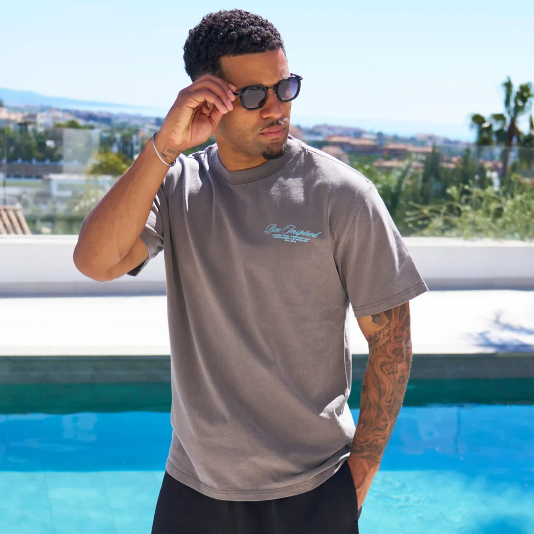 Team T-Shirt - Faded Grey/Blue sold by be inspired