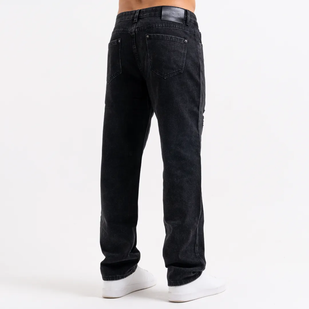 Garnacho Relaxed Jeans - Washed Black sold by be inspired product image thumbnail 4