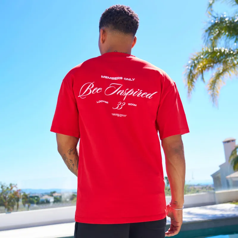 Team Oversized T-Shirt - Red made by be inspired