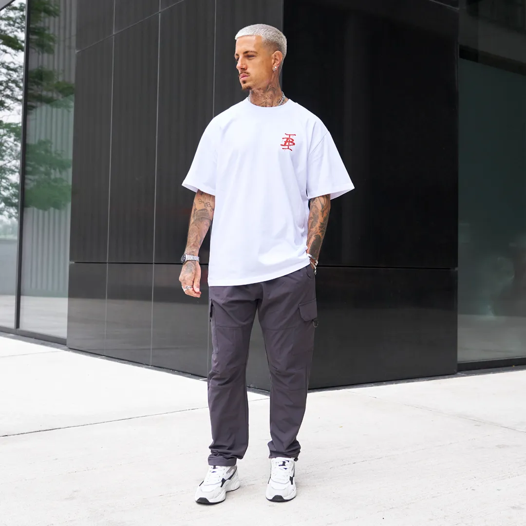 Tonali Oversized T-Shirt - White/Red sold by be inspired product image thumbnail 2