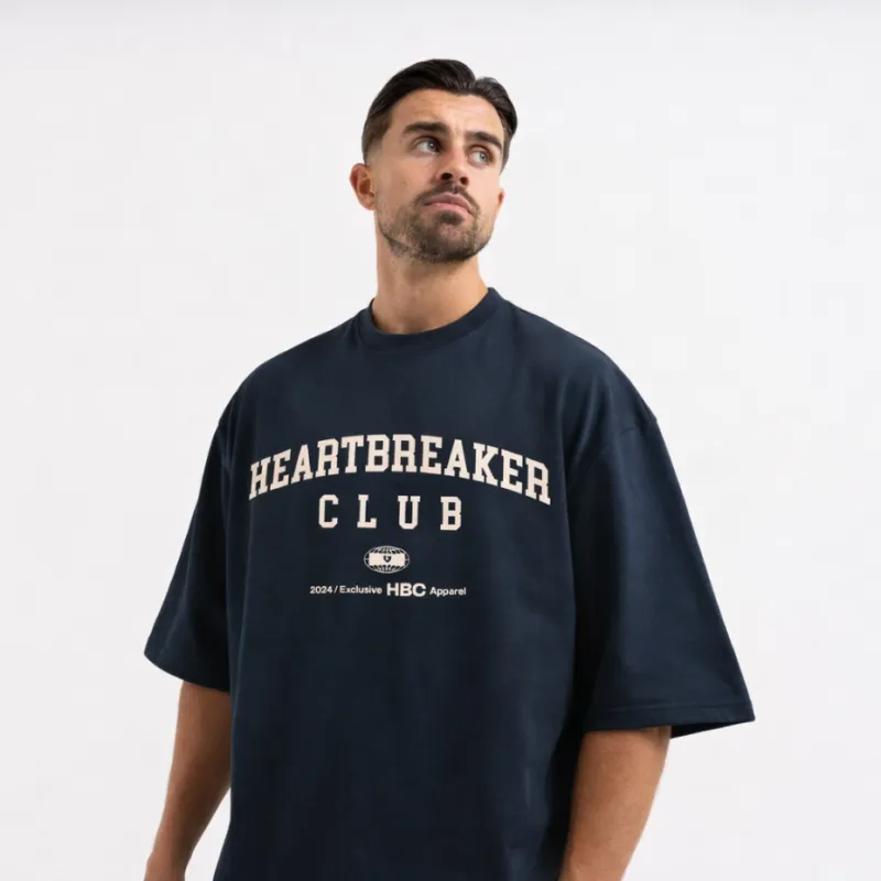 Heartbreaker Club T-Shirt - Navy made by be inspired