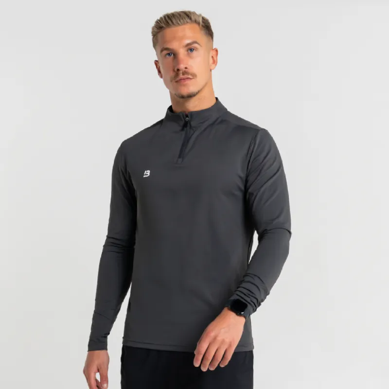 Signature Sports 1/4 Zip - Charcoal sold by be inspired