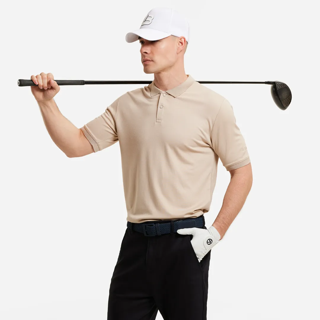 Kingsley Polo Shirt - Cement sold by be inspired