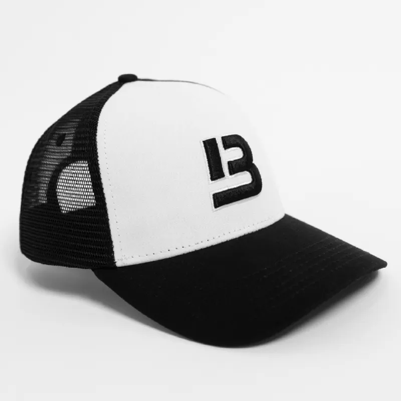 B Trucker Cap - White/Black sold by be inspired