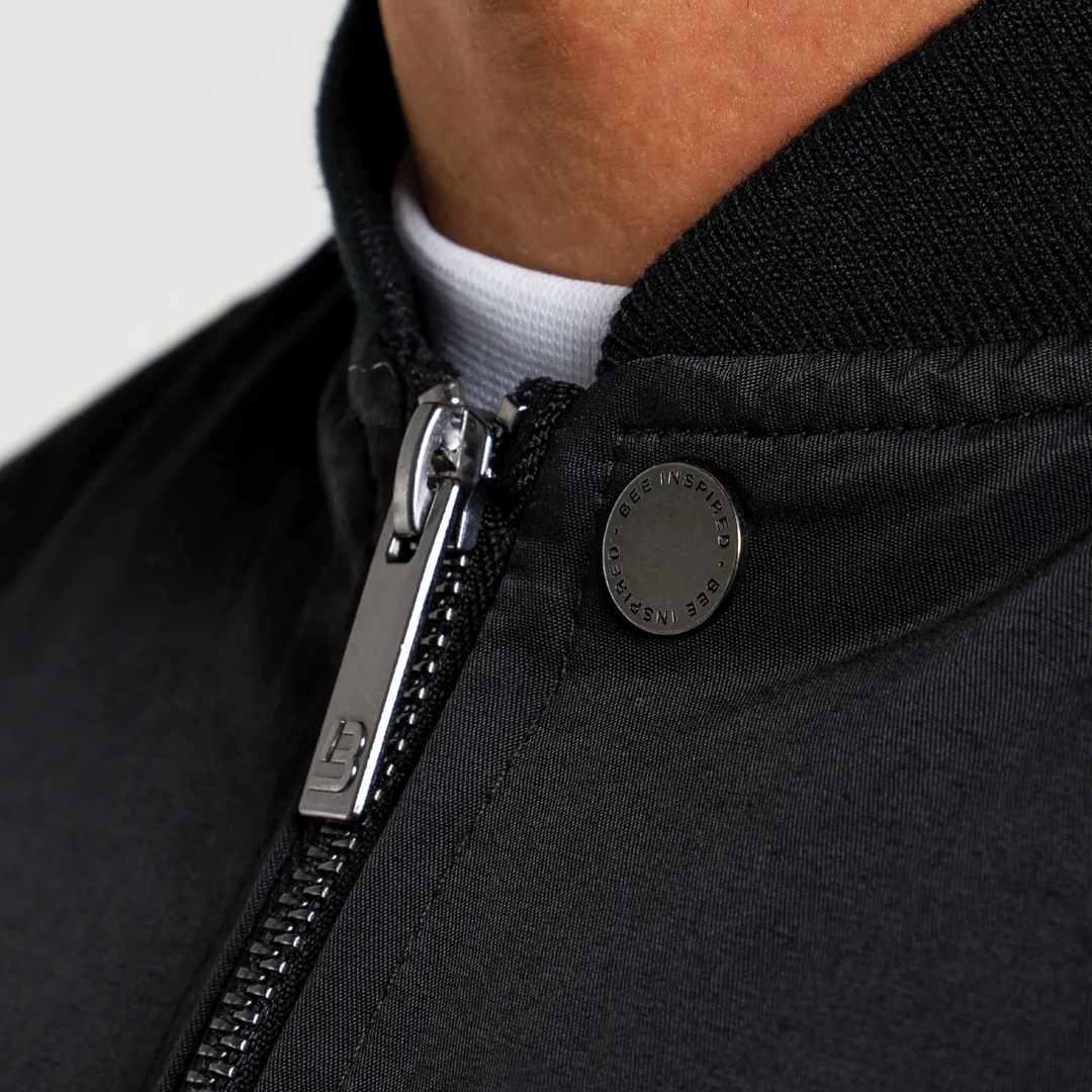 Neves Longline Bomber Jacket - Black sold by be inspired product image thumbnail 3