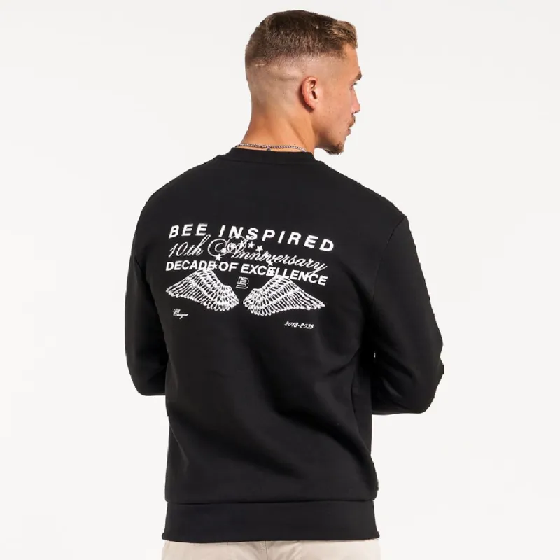 Decade Crew Sweater - Black sold by be inspired