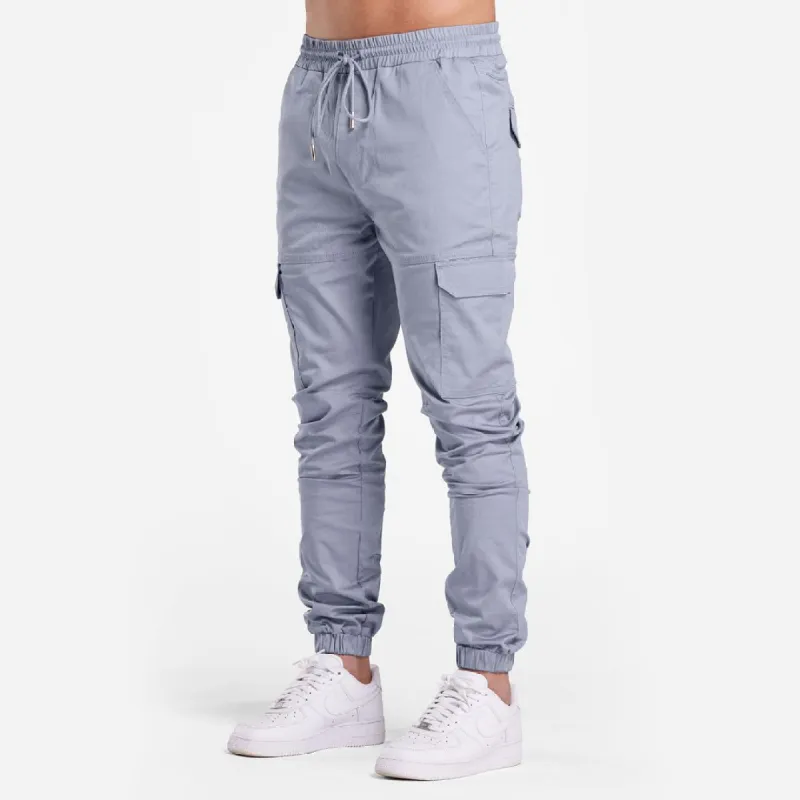 Rivero Cargo Pants - Dusky Blue sold by be inspired
