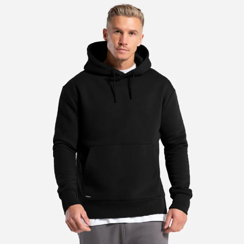 Minimal Overhead Hoodie - Black sold by be inspired